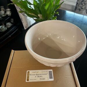 Longaberger Ivory Woven Reflections Bowl